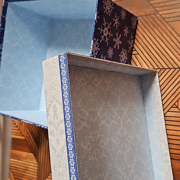 PUNCH STUDIO peacock feather ornaments keepsake box The Gifted Line Holiday - Picture 6 of 11